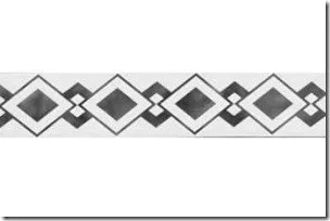 1.75" x 78" Interlocking Diamonds Border | (Static Cling)