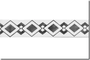 1.75" x 78" Interlocking Diamonds Border | (Static Cling)