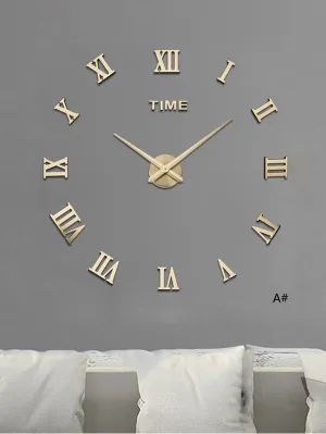 1pc Mirror Surface Wall Clock