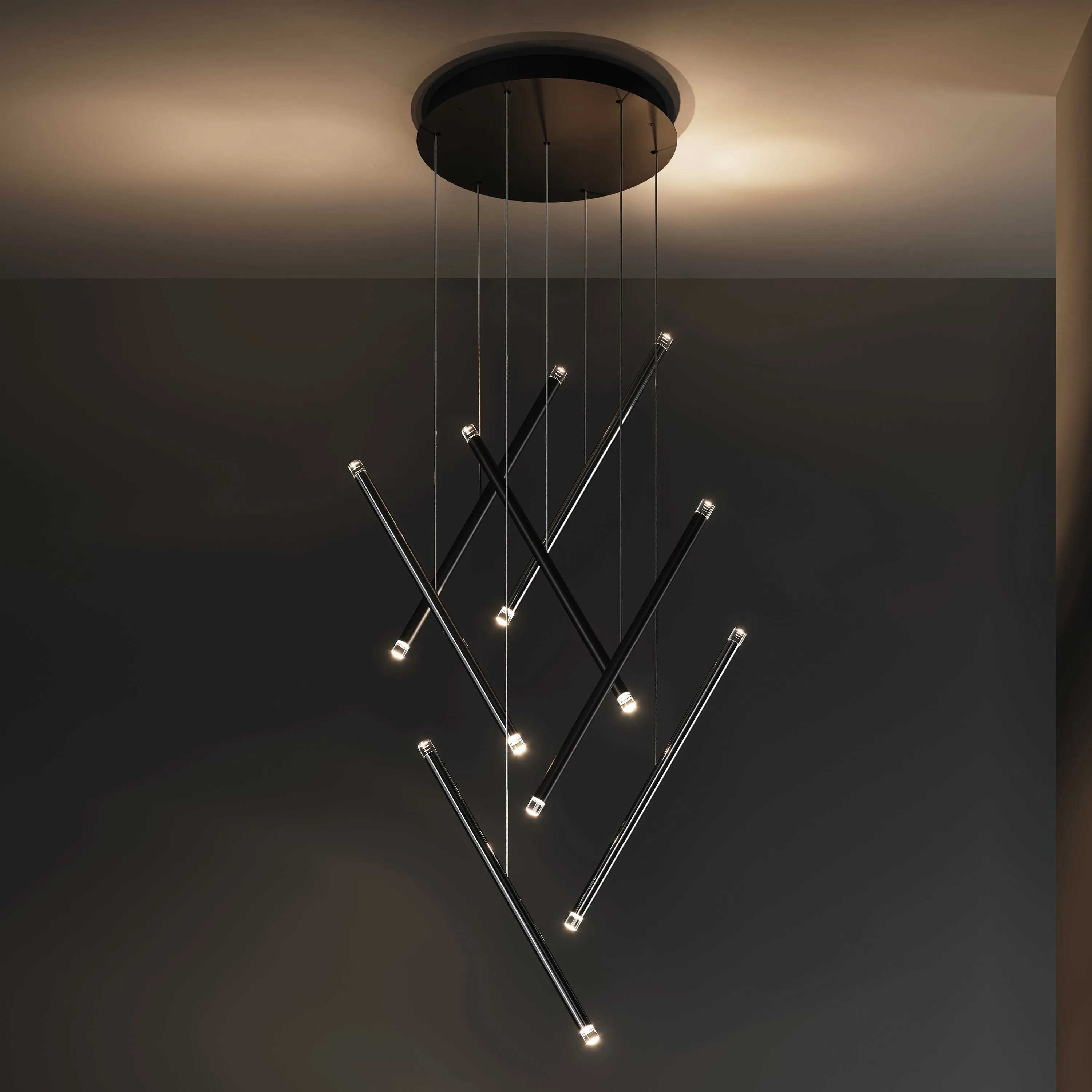 A-Tube Nano Duo Multi-Light Round Chandelier