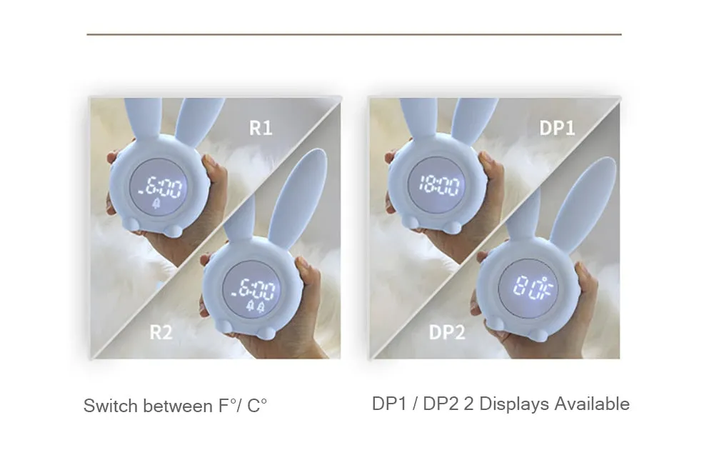 Adorable Digital Bunny Alarm Clock