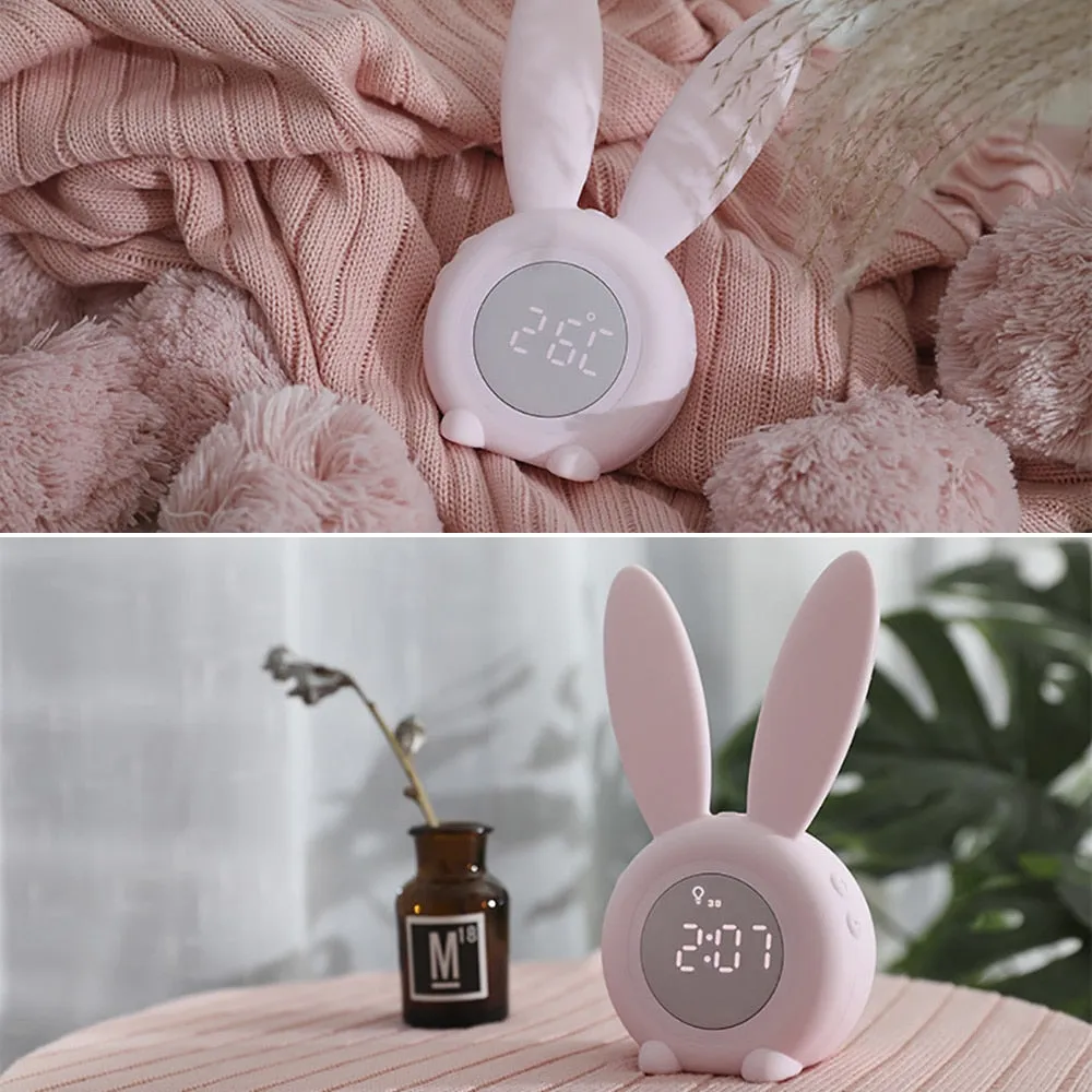 Adorable Digital Bunny Alarm Clock