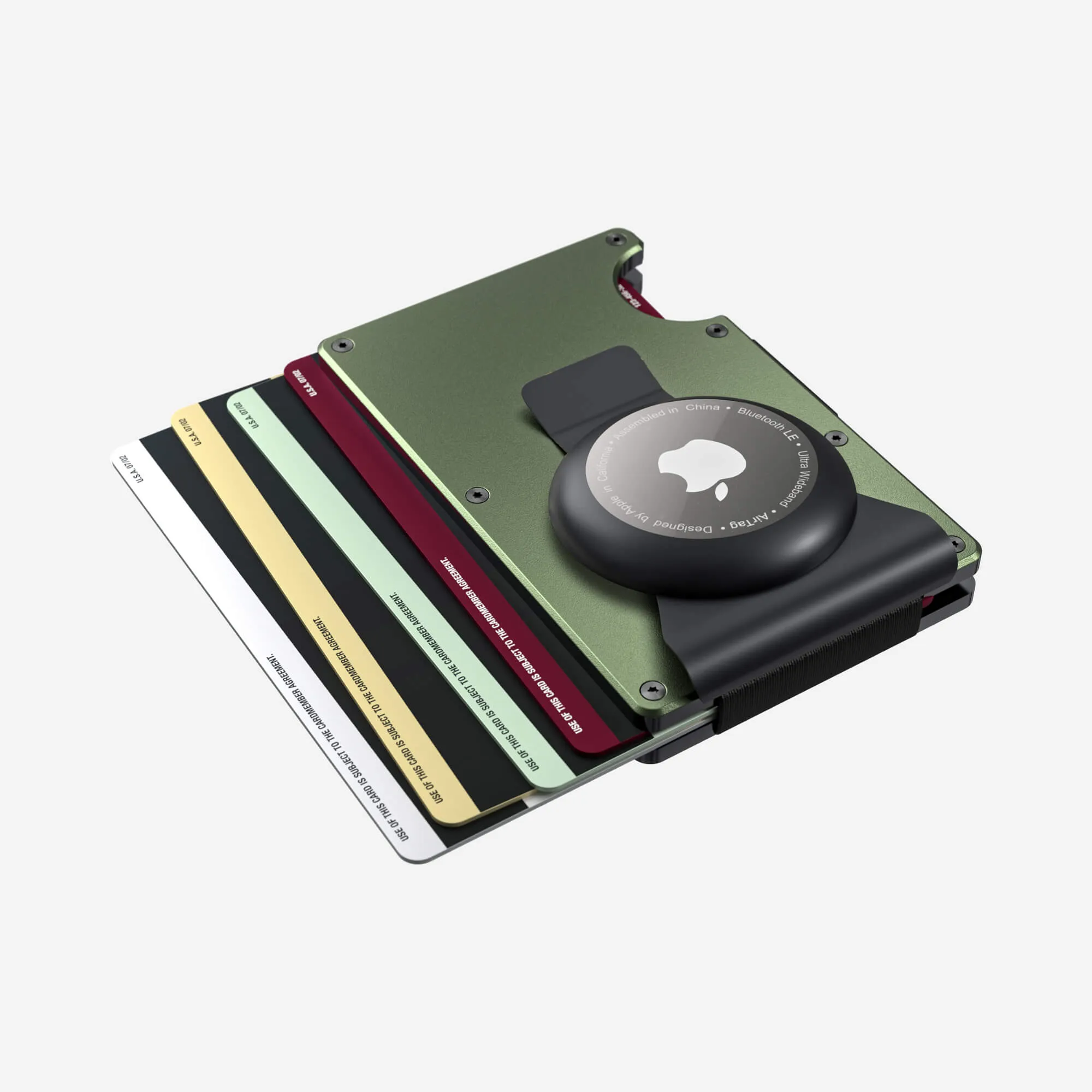 AirTag Money Clip Wallet (Heritage Green)