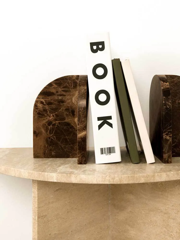 Amalfi Bookends Dark Emperador Marble