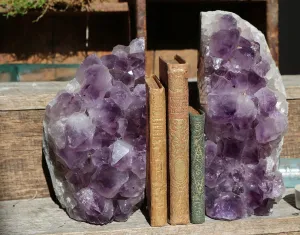 Amethyst Geode Bookends 2.56kg || Large Amethyst Points || Amethyst Geode Pair || Dorm Decor || Crystal Bookends || College Gifts || Boho ||