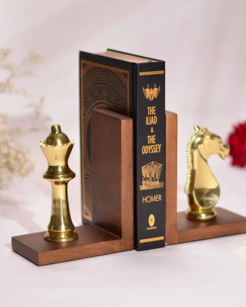 Amore Chess Book Ends | 6 x 3 x 6 inches