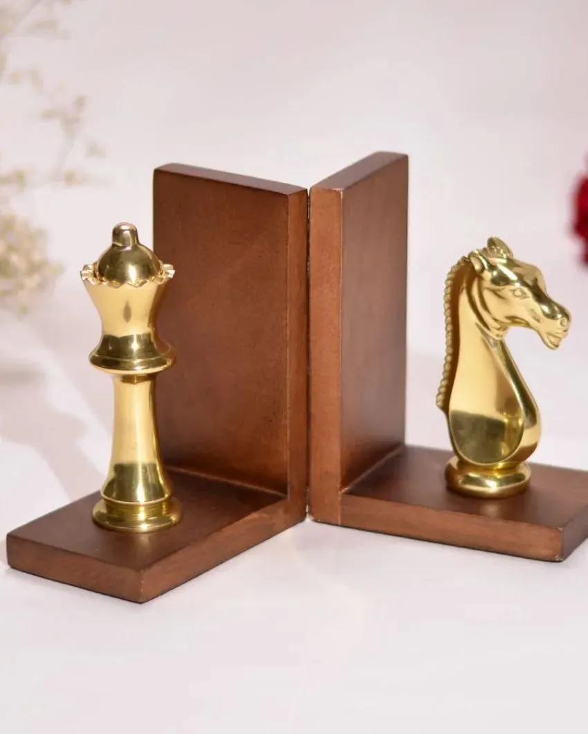 Amore Chess Book Ends | 6 x 3 x 6 inches