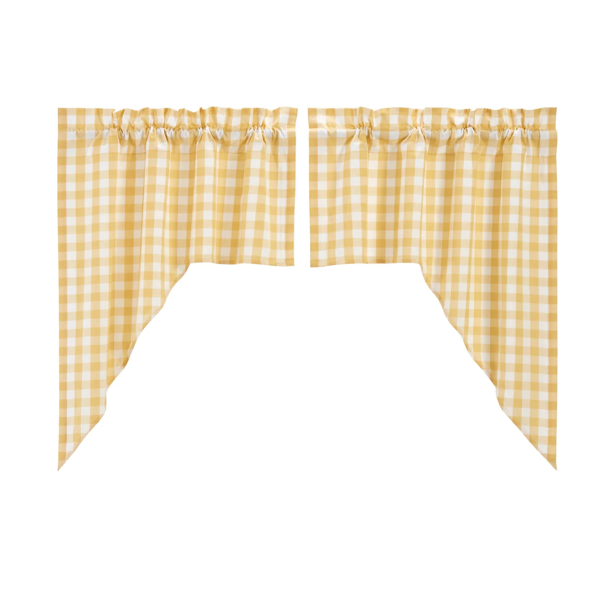 Annie Buffalo Yellow Check Swag Set of 2 36x36x16