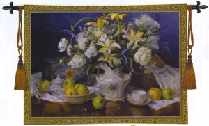 Arrangement in Blue II Tapestry Wall Hanging