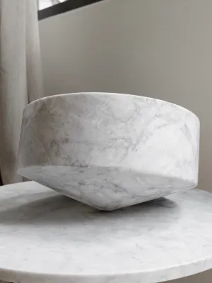 Artisanal Talayot Bowl in White Marble