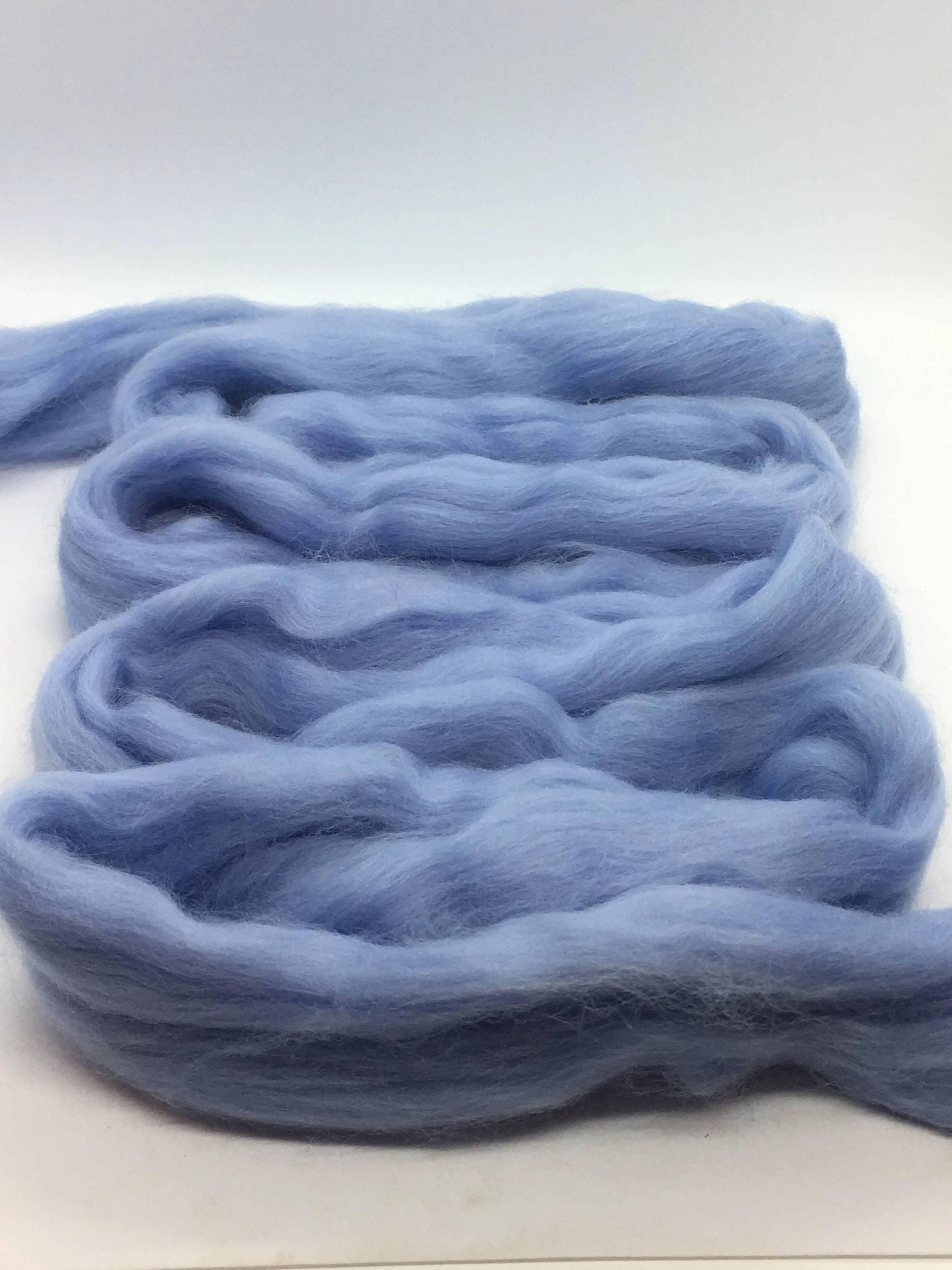 Baby Blue Merino Wool Top Roving