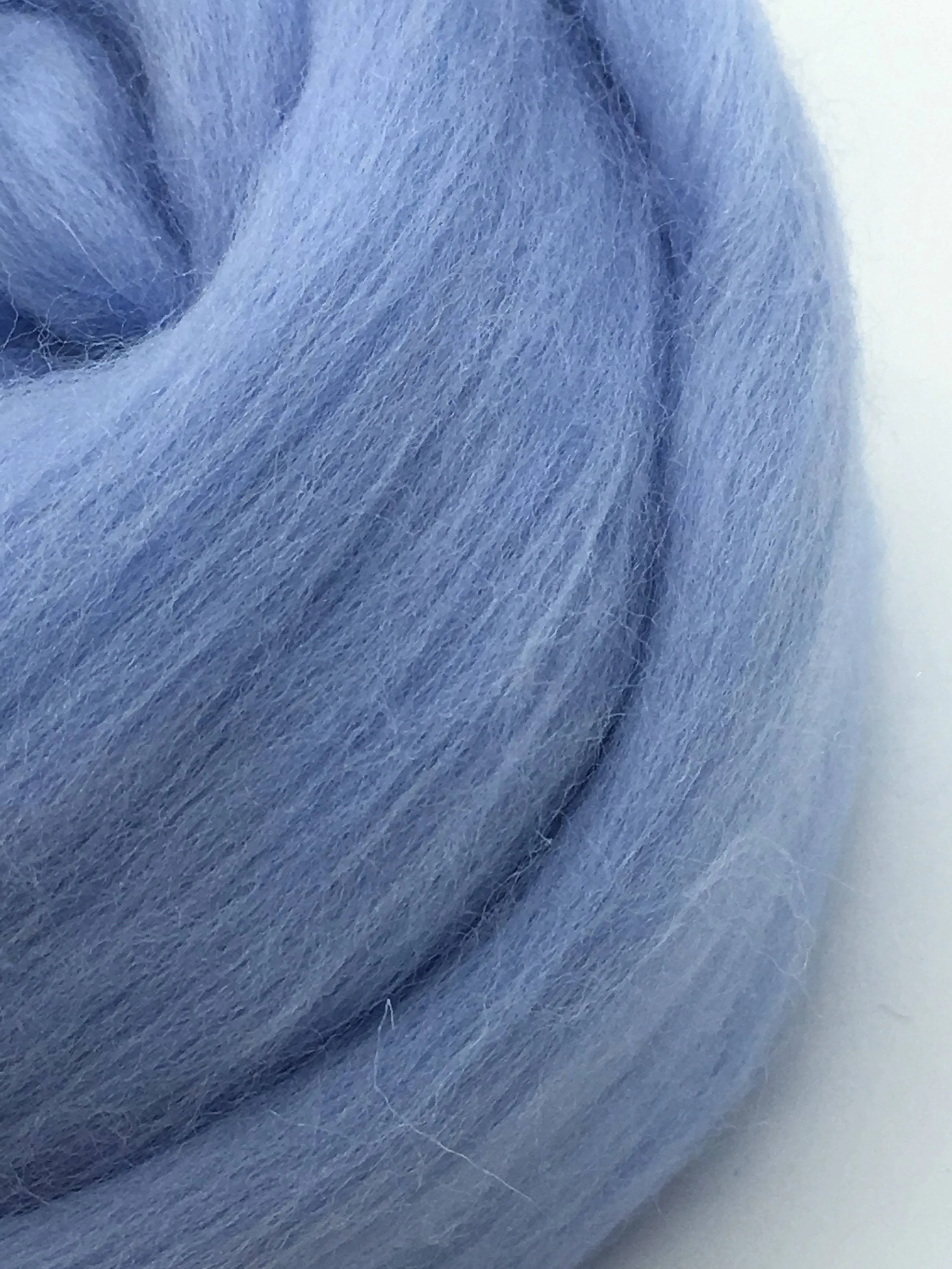 Baby Blue Merino Wool Top Roving