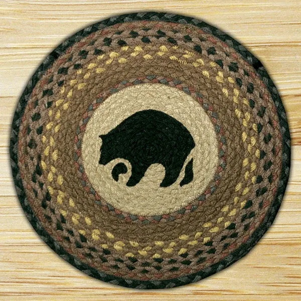 Beautiful Black Bear Printed Chair Pad