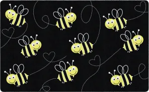 Bees on Black | Classroom Rug | Schoolgirl Style