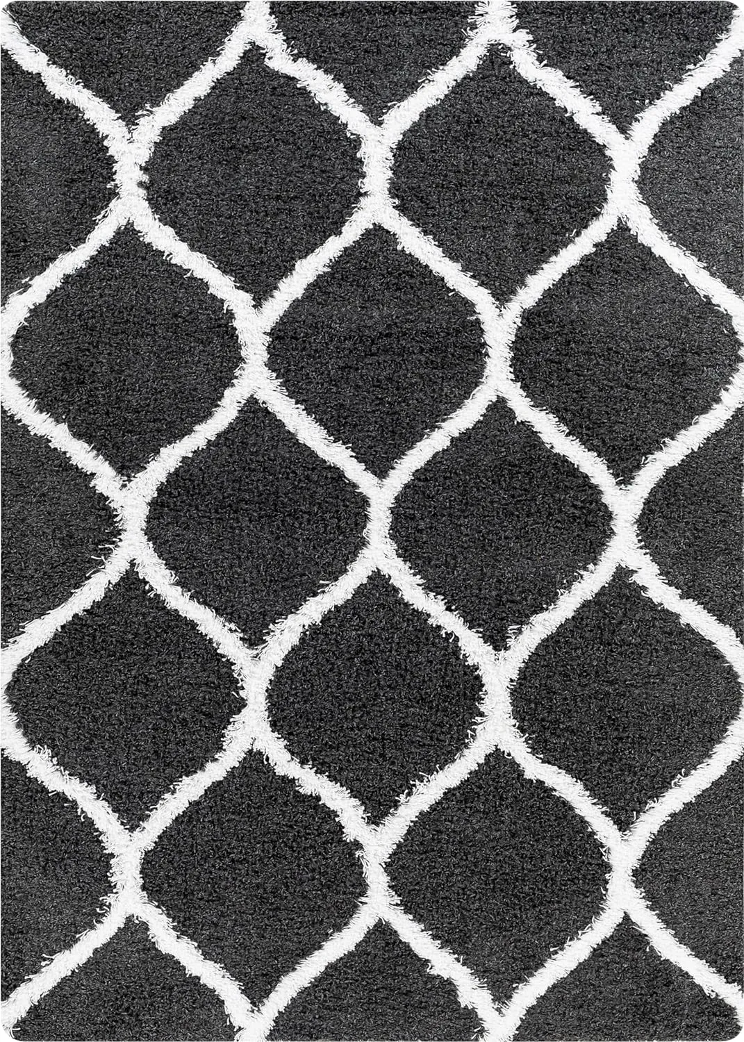 Blockton 5x7 Shag Beige Area Rug Carpet for Living Room Bedroom or Kitchen (5'3" x 7'3")