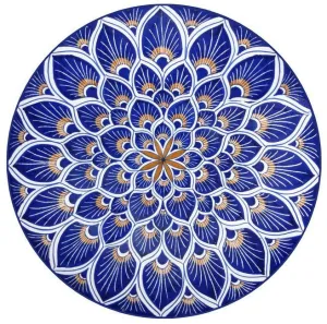 Blue Mosaic Glass Door Decal ("5.75" x 5.75")