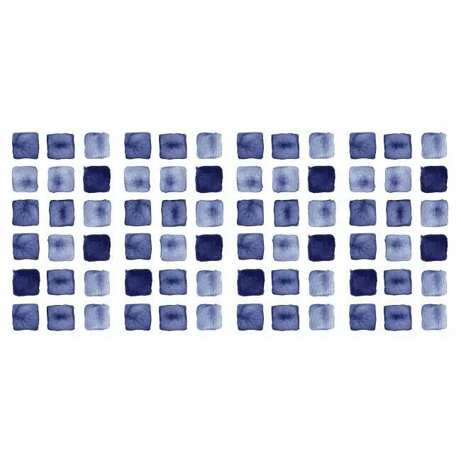 Blue Watercolor Blocks Peel and Stick Wall Decals