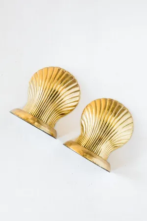 Brass Shell Bookends