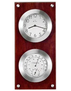 Bulova Mariner Maritime Wall Clock with Hygrometer and Thermometer