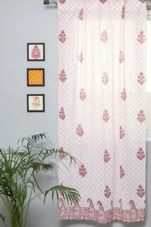 Bunz’S Red Bangles  Hand Block Printed Door Curtain