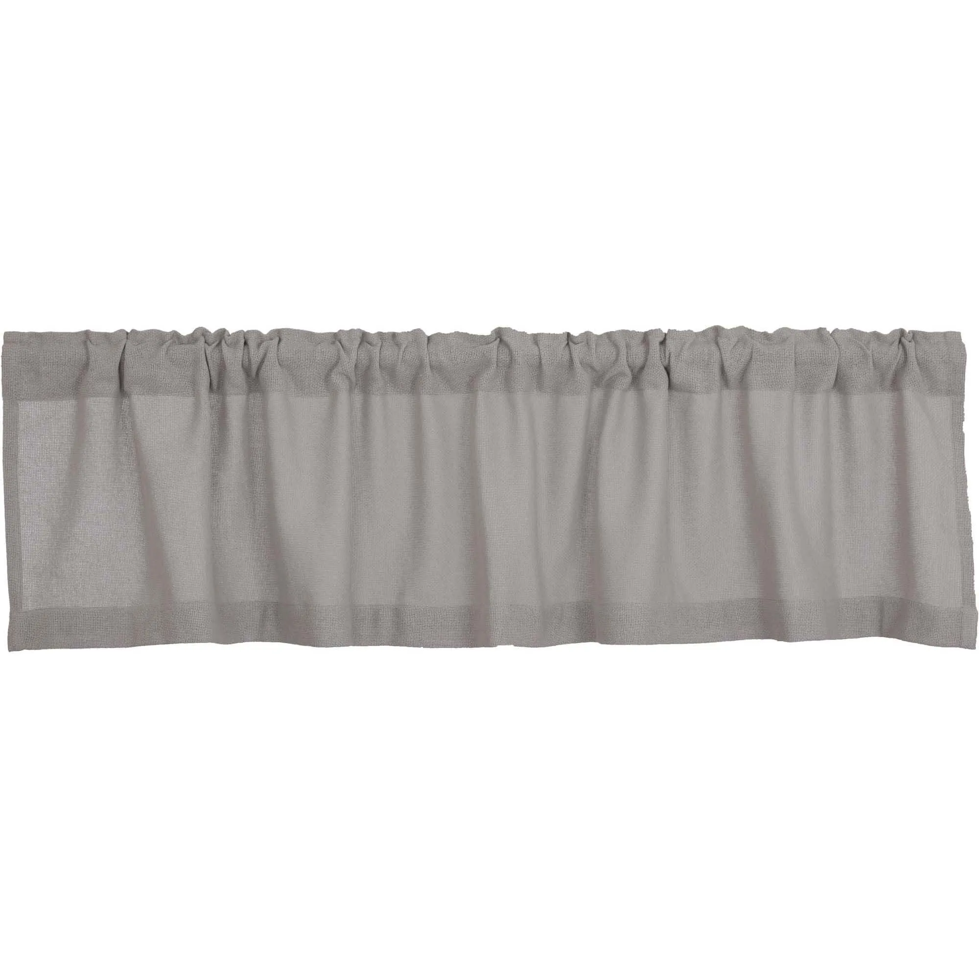 Burlap Dove Grey Valance 72"