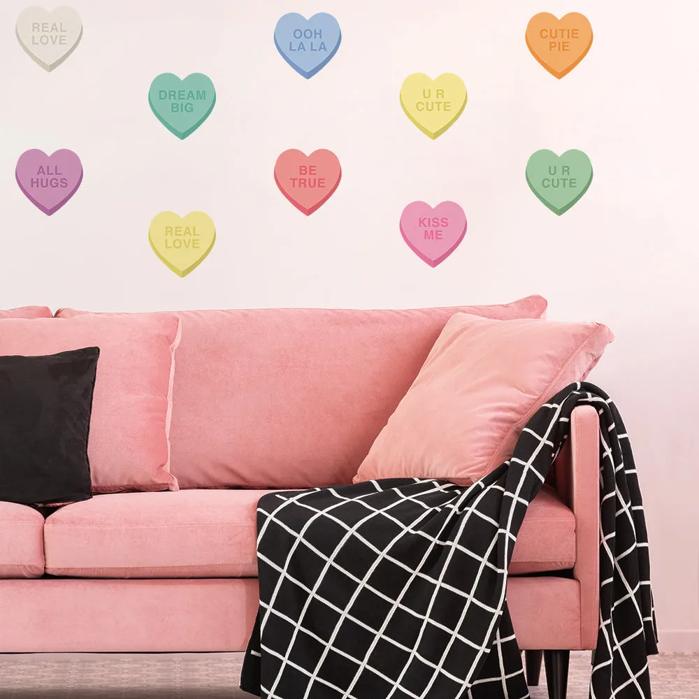 Candy Heart Removable Wall Decals