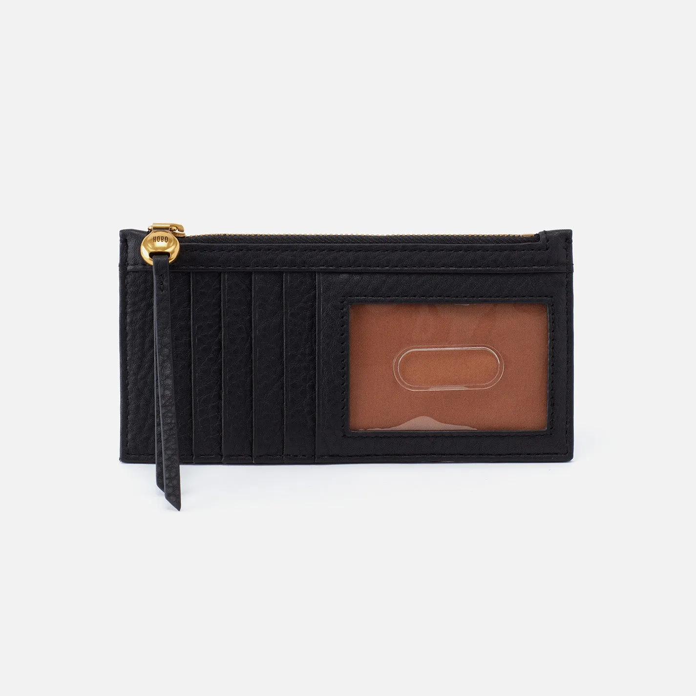 Carte Card Case In Pebbled Leather - Black