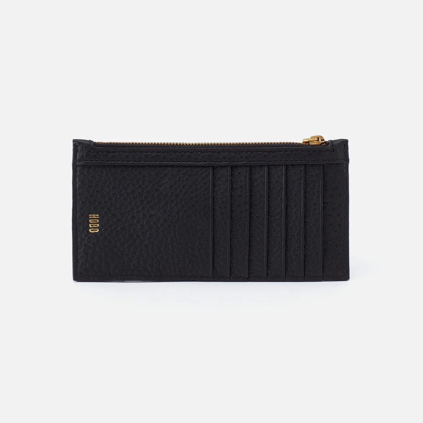 Carte Card Case In Pebbled Leather - Black