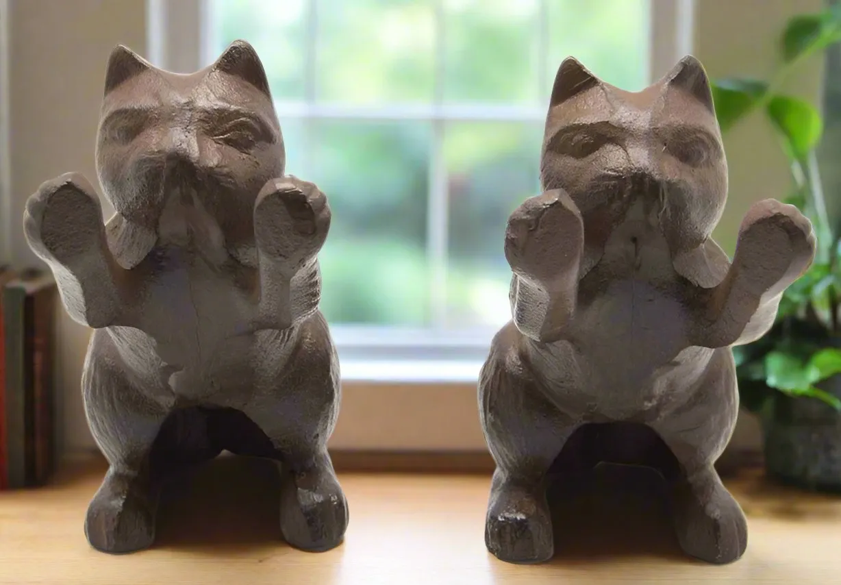 Cast Iron Cat Book Ends