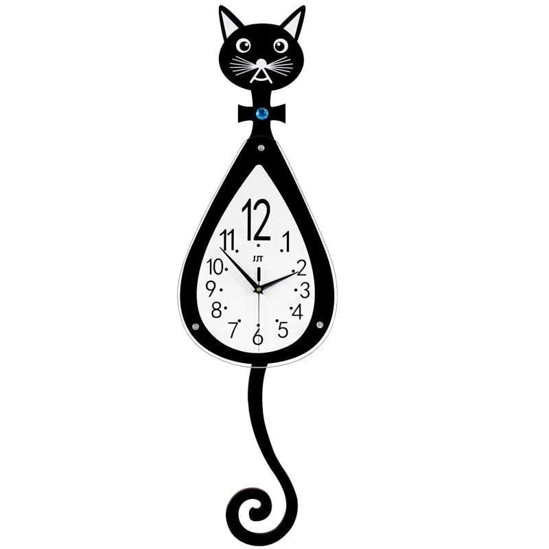 Cat Wooden Wall Clock