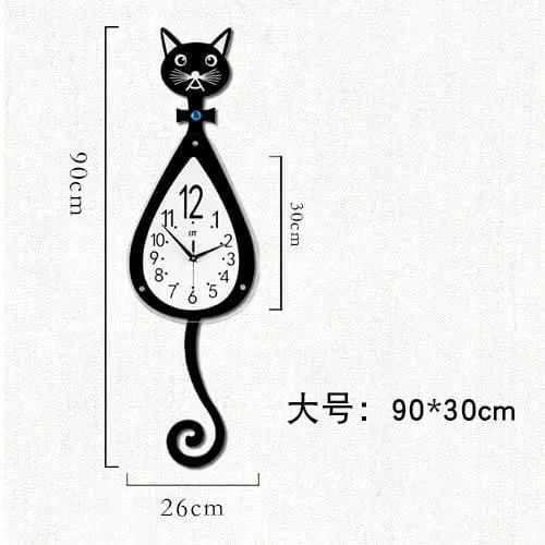 Cat Wooden Wall Clock