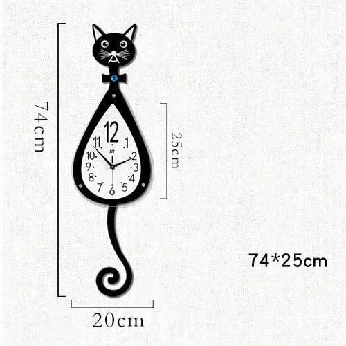 Cat Wooden Wall Clock