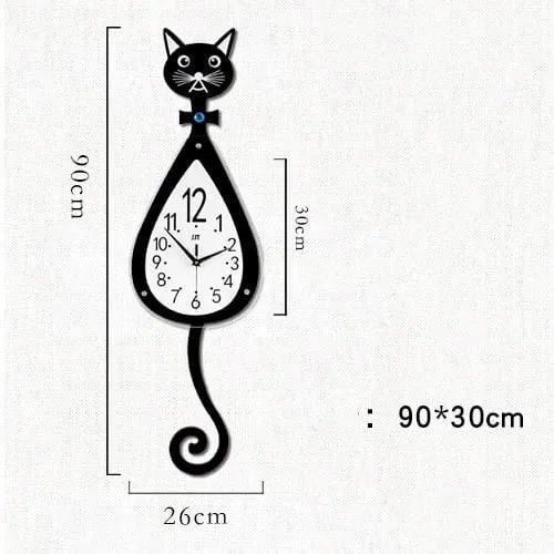 Cat Wooden Wall Clock