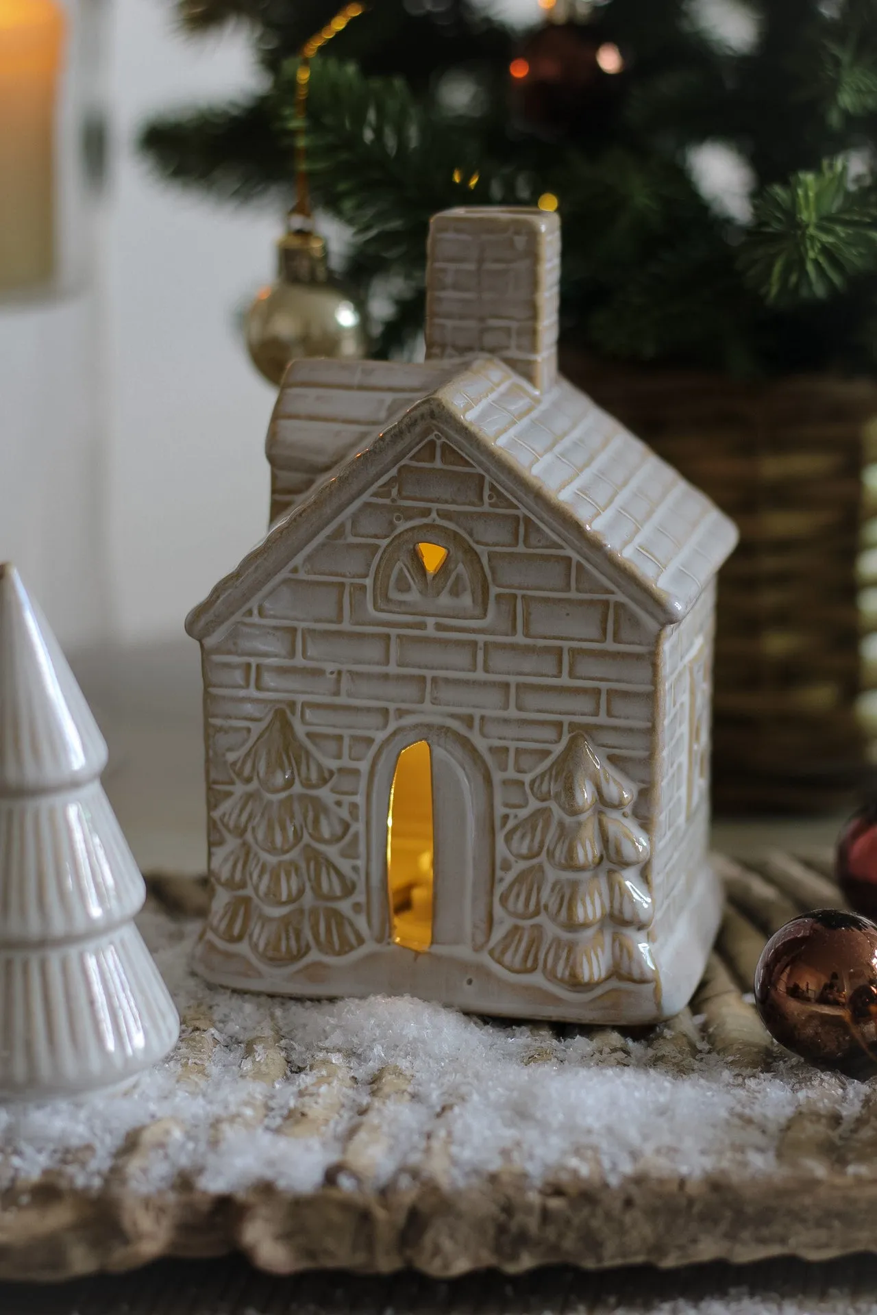 Ceramic LED Christmas House