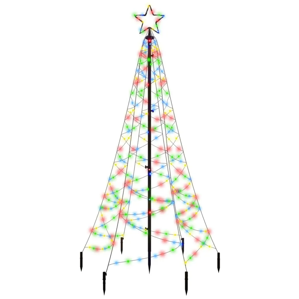 Christmas Tree with Spike Colourful 200 LEDs 180 cm