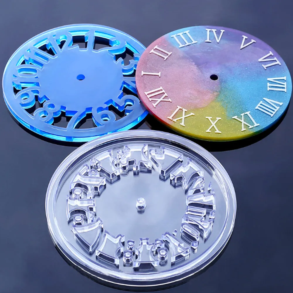 Clock Silicone mold mould with accessories home decoration hanging decoration Jewelry Making Craft Tools Arab clocks 150mm 1pcs