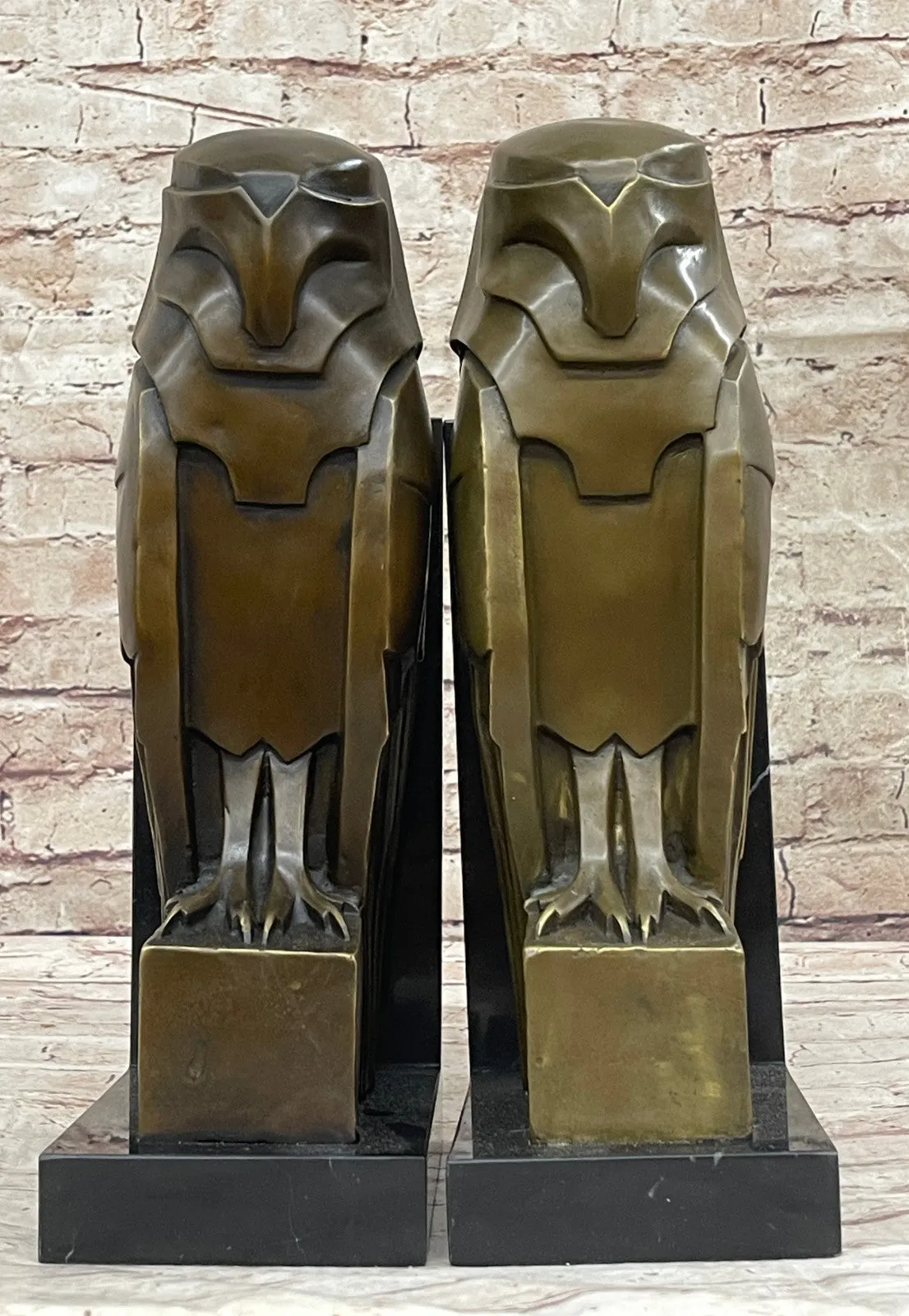 Collector Edition Owl Book Ends Bronze Sculpture by Dali Handcrafted Art