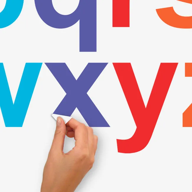 Colorful Lowercase Alphabet Giant Peel & Stick Wall Decals