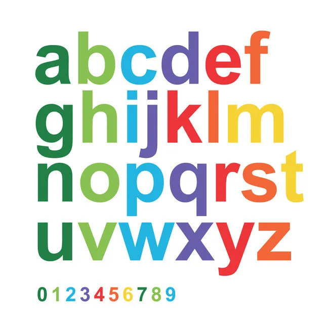 Colorful Lowercase Alphabet Giant Peel & Stick Wall Decals