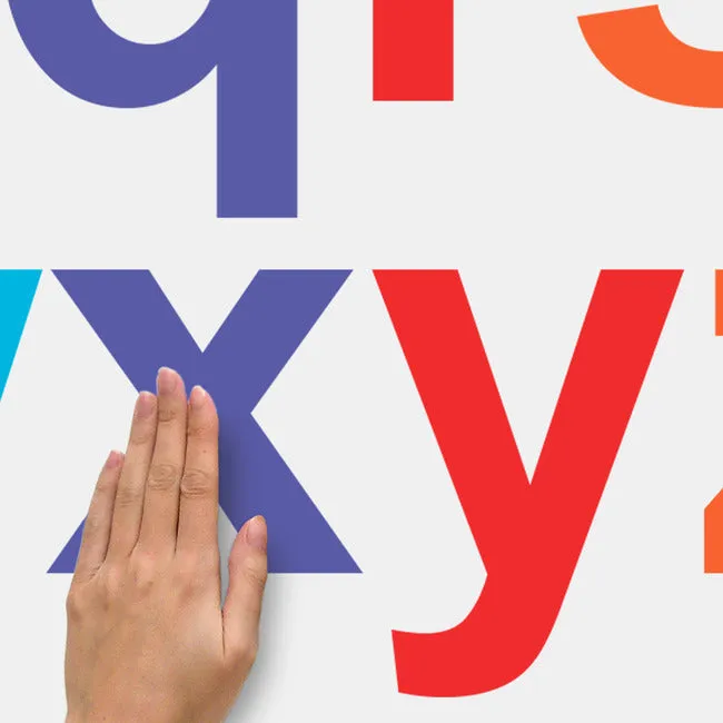 Colorful Lowercase Alphabet Giant Peel & Stick Wall Decals