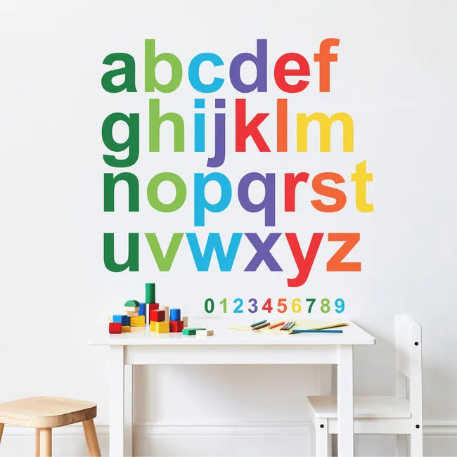 Colorful Lowercase Alphabet Giant Peel & Stick Wall Decals