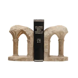 Creative Co-Op CCOP DF3426 Set of 2 Distressed Archway Bookends