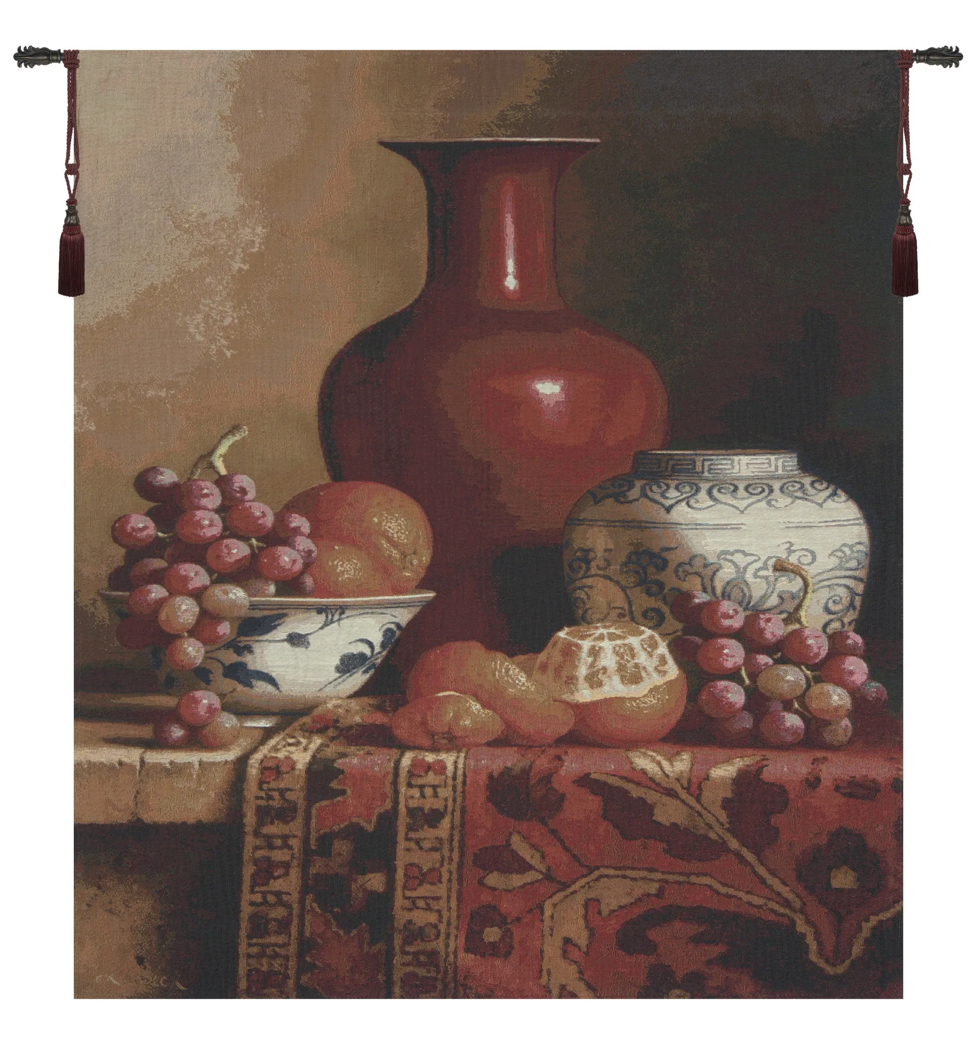 Crimson Still life Tapestry Wall Hanging