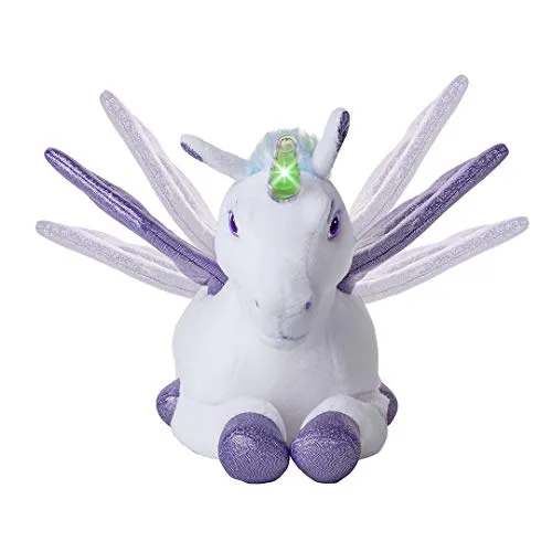 Dazmers Unicorn Light Up Stuffed Animal Plush Toy for Girls and Boys Purple