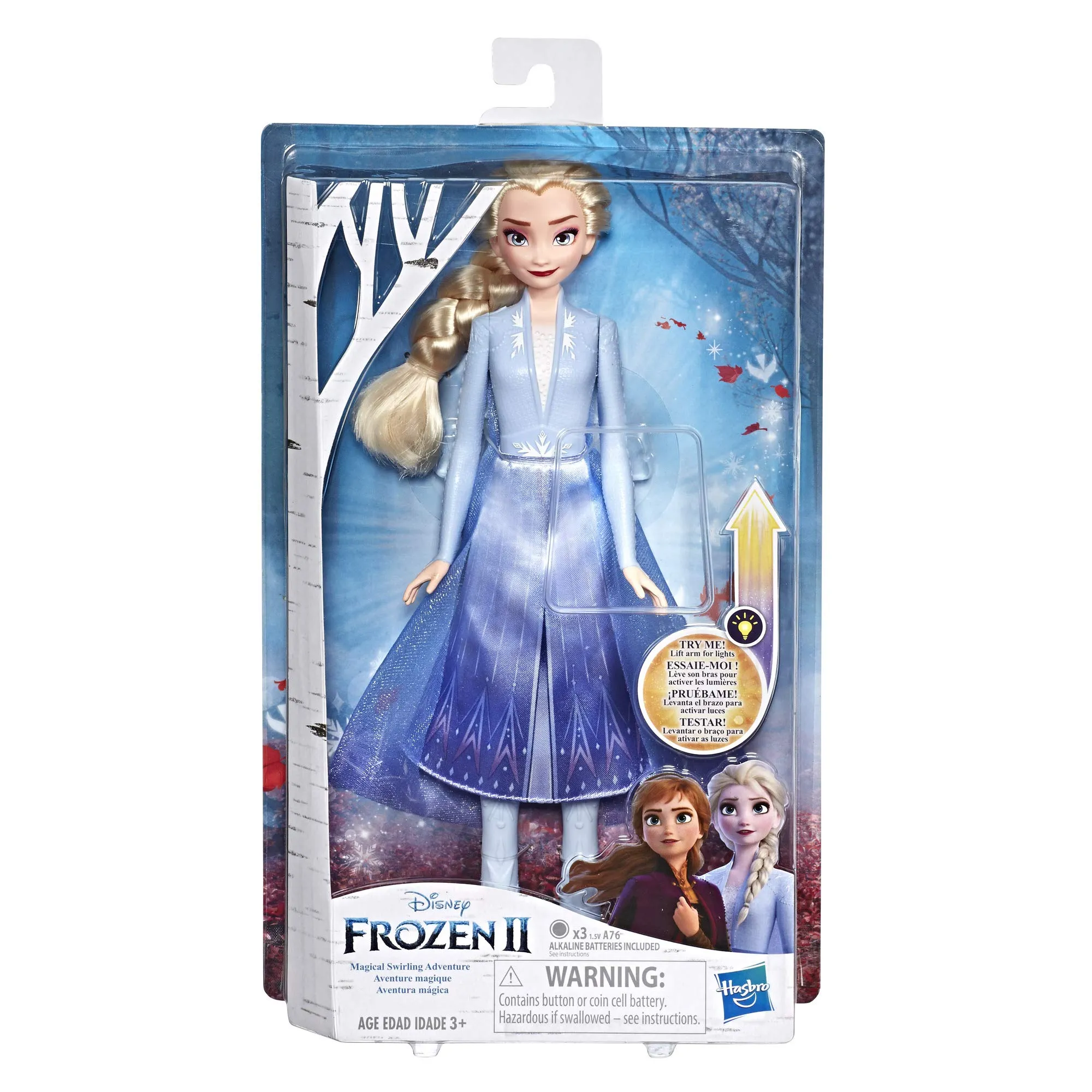 Disney Frozen Elsa Magical Swirling Adventure Fashion Doll That Lights Up, Inspired by Disney's Frozen 2 Movie - Toy for Kids 3 Years Old and Up