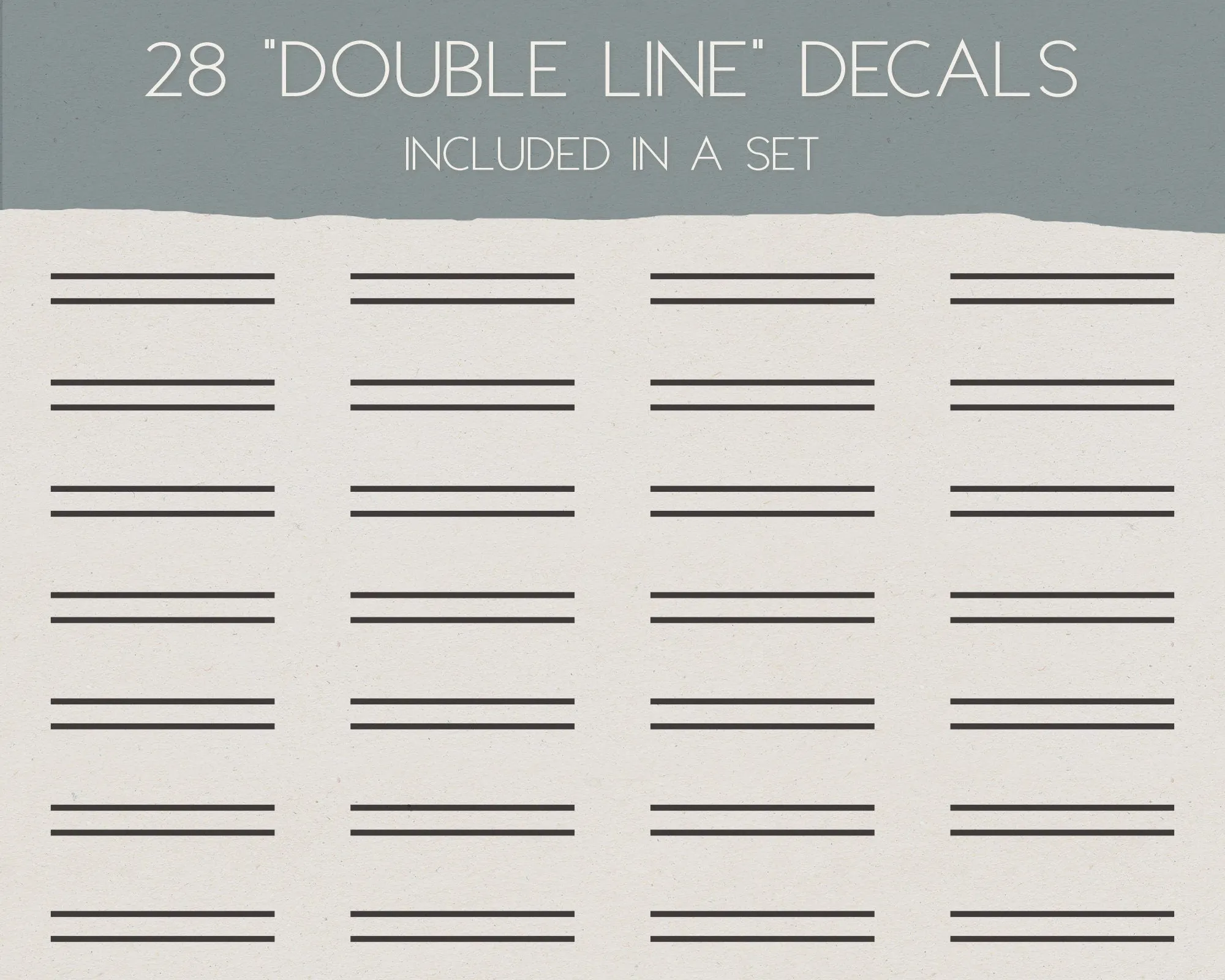 Double Lines Wall Decal Set