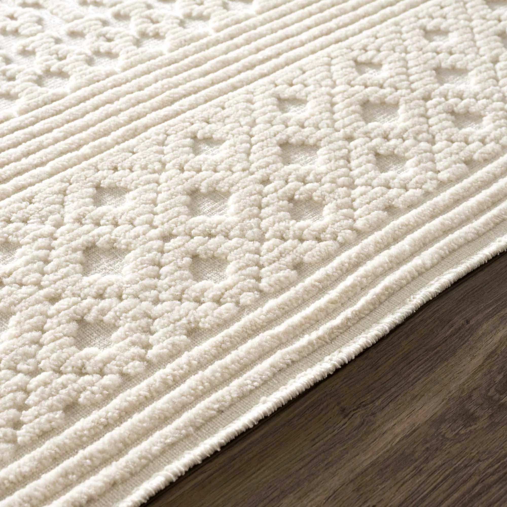 Drago White Washable Area Rug