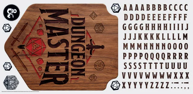 Dungeons & Dragons Dungeon Master Giant Peel & Stick Wall Decal With Alphabet