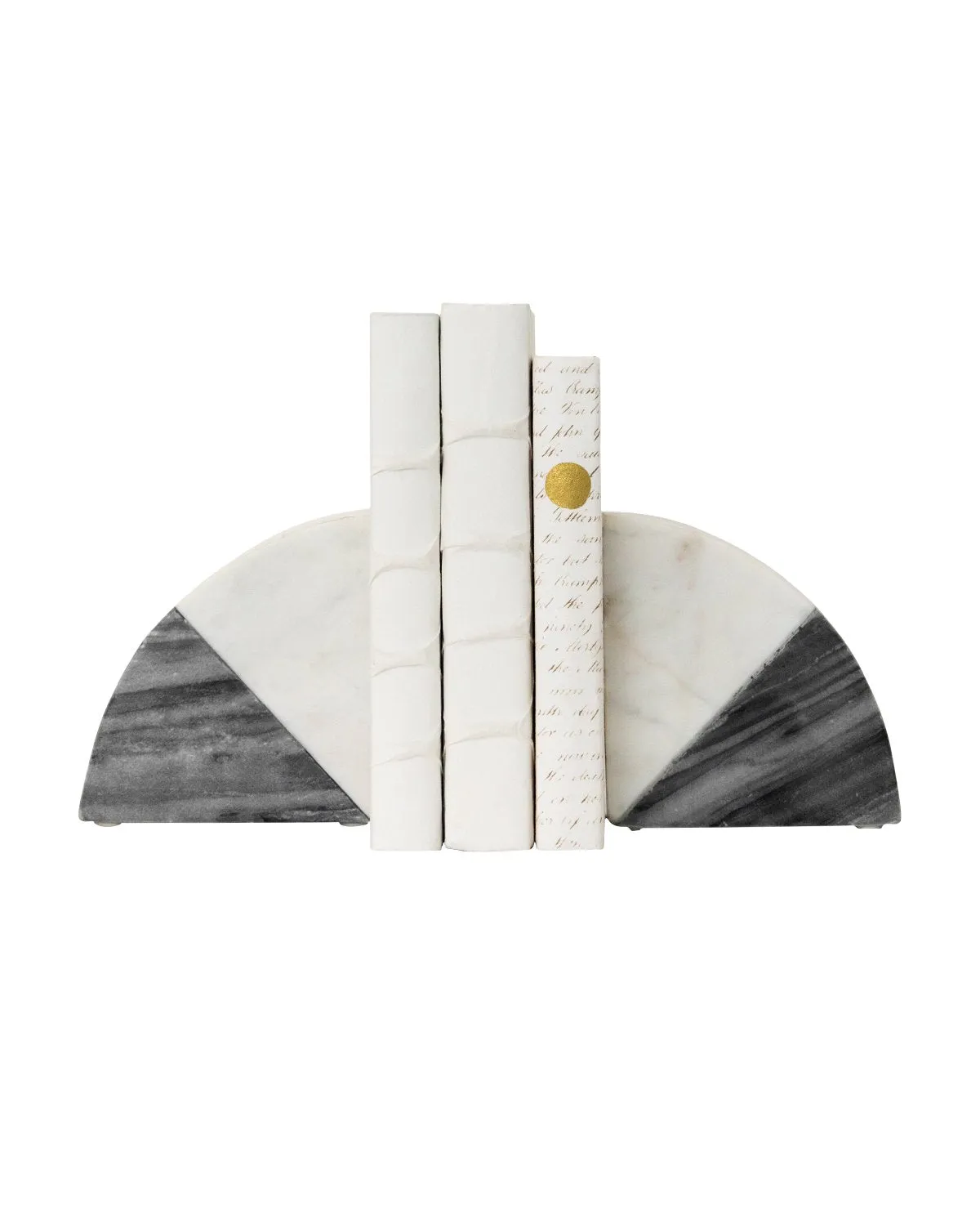 Duotone Marble Bookends (Set of 2)