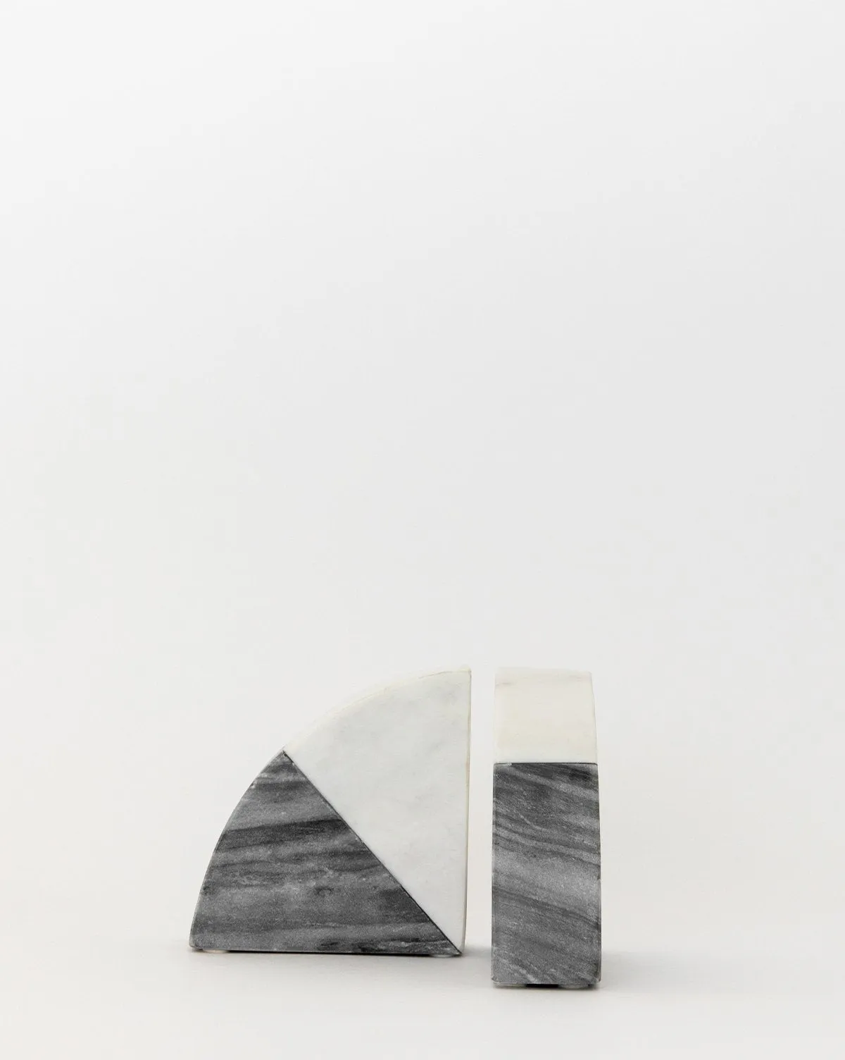 Duotone Marble Bookends (Set of 2)